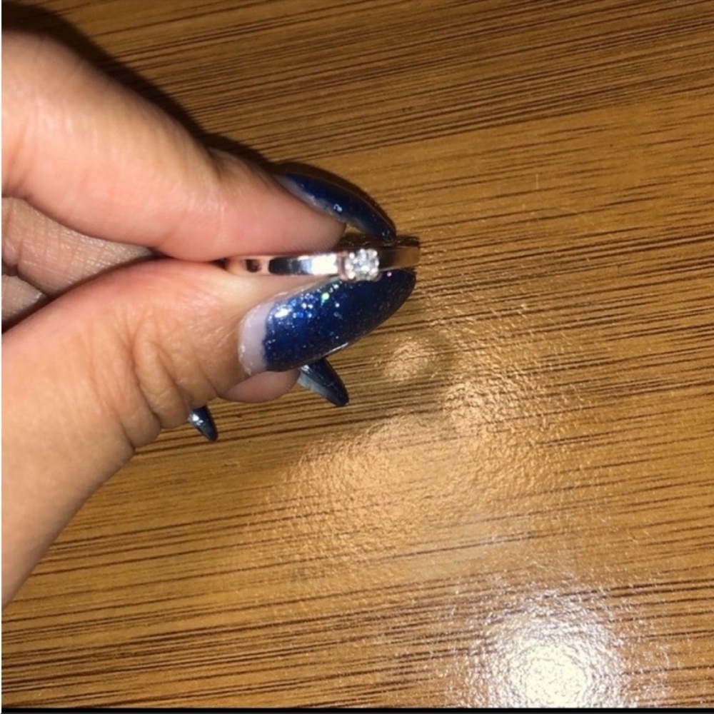 Small Rhinestone Square Size 7 Ring - Picture 3 of 3